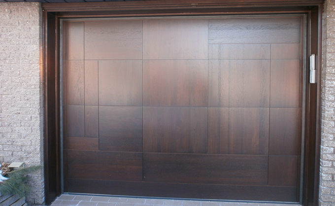 wood garage door 