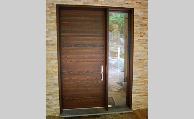 Portes Bourassa Wooden Front Door Modern Style 020